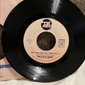 Tabu The S.O.S BAND 7 a inch vinyl 45 rpm record take your time do it right 1&2